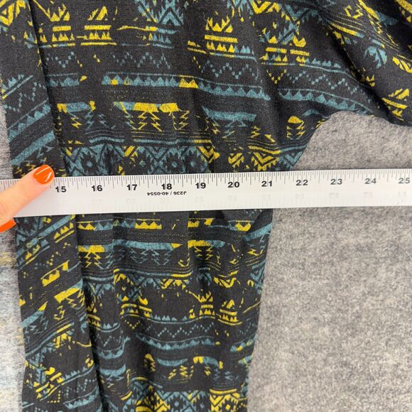 New LulaRoe Top Women M Medium Black Striped Open Front Lindsay 3/4 Sleeve - Picture 6 of 8